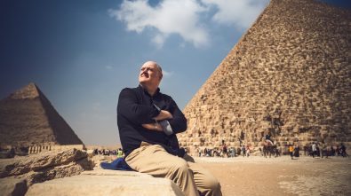 Dara Ó Briain explores Mysteries of the Pyramids for Channel 5